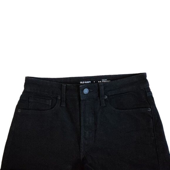 Old Navy black jack High Rise OG Straight 3 in secret smooth pockets shorts sz 6 - Picture 3 of 11